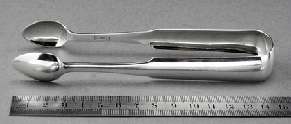 Scottish Provincial Silver Sugar Tongs - David Gray, Dumfries